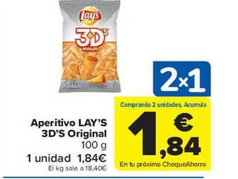 Carrefour Market Aperitivo lay's 3d's original oferta