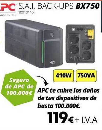 Apc s.a.i. back-ups bx750