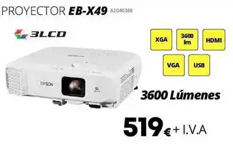 Ecomputer Proyector eb-x49 oferta