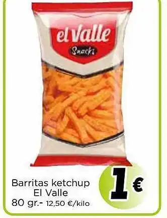 Barritas ketchup el valle