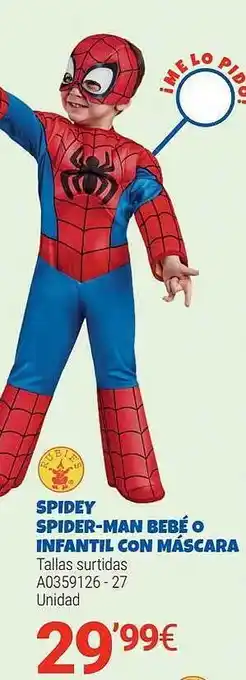 Juguettos Spidey-spider-man bebé o infantil con máscara oferta