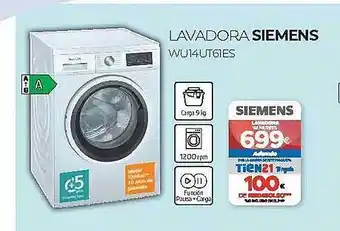 Tien 21 Lavadora siemens oferta