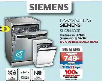 Tien 21 Lavavajillas siemens oferta