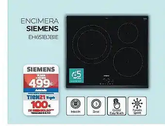 Tien 21 Encimera siemens oferta