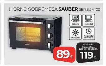 Tien 21 Horno sobremesa sauber serie 3-1400 oferta