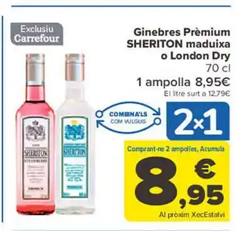 Carrefour Ginebre prèmium sheriton maduixa o london dry oferta
