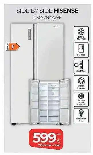 Tien 21 Side by side hisense oferta