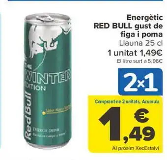 Carrefour Energètic red bull gust de figa i poma oferta