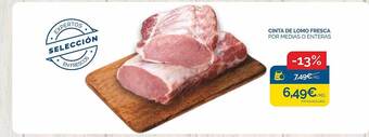 Cash Ecofamilia Cinta de lomo fresca por medias o enteras oferta