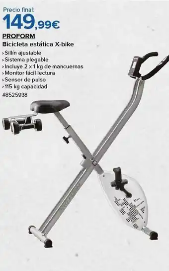 Costco Proform bicicleta estática x-bike oferta