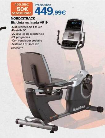 Costco Nordictrack bicicleta reclinada vr19 oferta