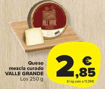 Carrefour Market Queso mezcla curado valle grande oferta