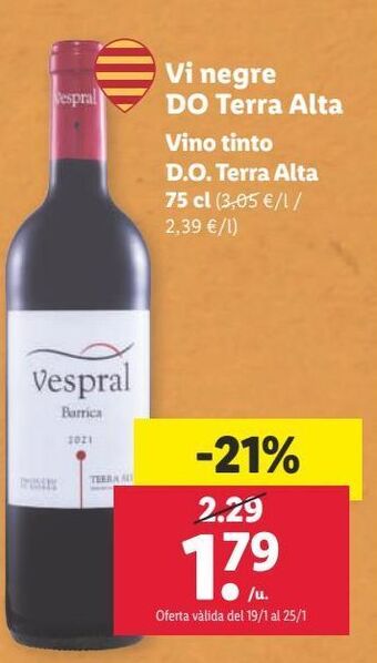 Lidl Vino tinto oferta
