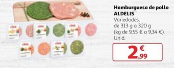 Alcampo Hamburguesas de pollo oferta