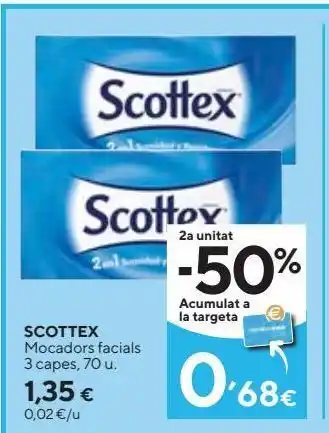 Caprabo Servilletas de papel scottex oferta