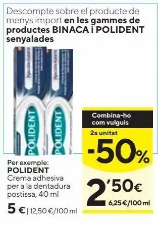 Caprabo Pasta de dientes polident oferta