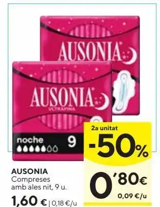 Caprabo Compresas ausonia oferta