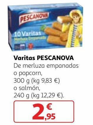 Alcampo Varitas de merluza pescanova oferta