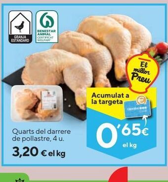 Caprabo Cuartos de pollo oferta