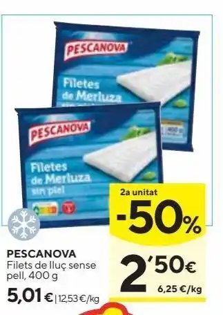 Caprabo Filetes de merluza pescanova oferta
