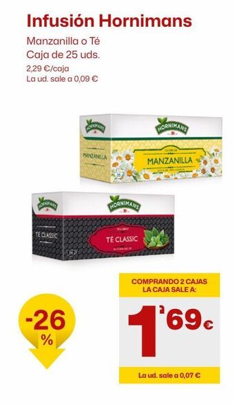 AhorraMas Infusiones hornimans oferta