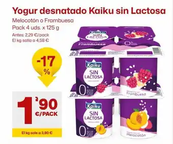 AhorraMas Yogur desnatado kaiku oferta