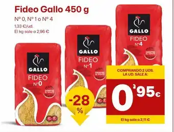 AhorraMas Fideos gallo oferta