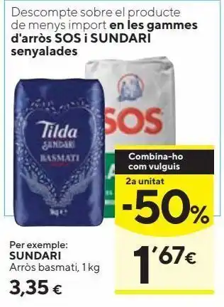 Caprabo Arroz basmati sundari oferta
