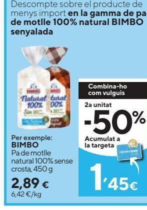 Caprabo Pan de molde bimbo oferta