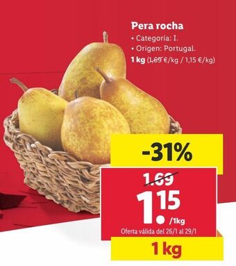 Lidl Pera rocha oferta