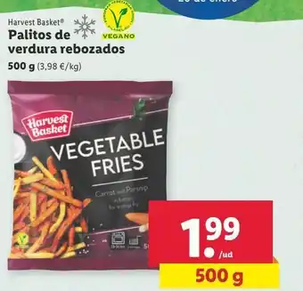 Lidl Palitos de verdura harvest basket oferta