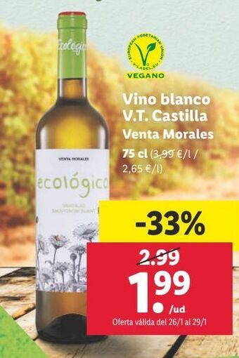 Lidl Vino blanco v.t castilla venta morales oferta