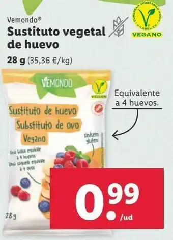 Lidl Sustituto vegetal de huevo oferta