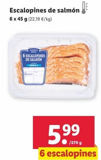 Lidl Escalopines de salmón oferta