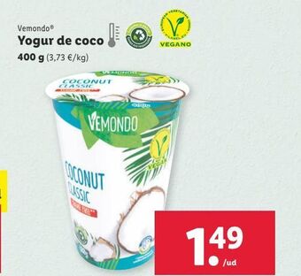 Lidl Yogur de coco oferta
