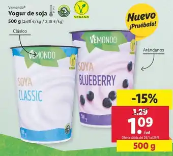 Lidl Yogur de soja oferta
