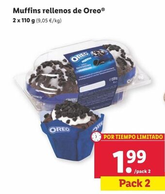 Lidl Muffins rellenos de oreo oferta