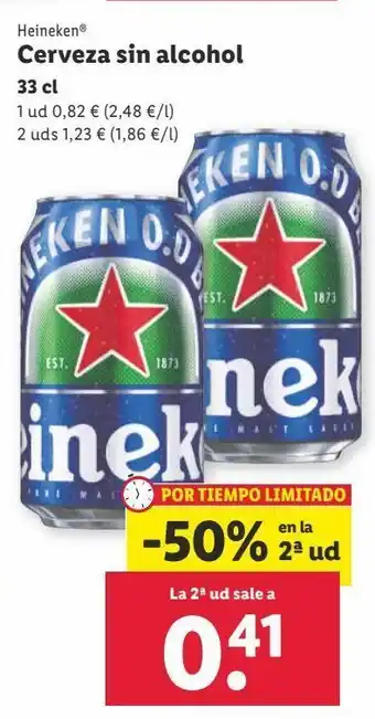 Lidl Cerveza sin alcohol heineken oferta