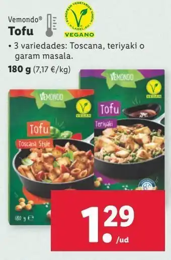 Lidl Tofu vemondo oferta