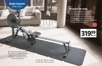 Lidl Máquina de remo crivit oferta