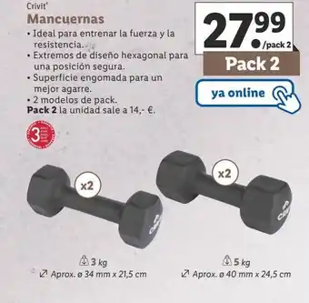 Lidl Mancuernas crivit oferta