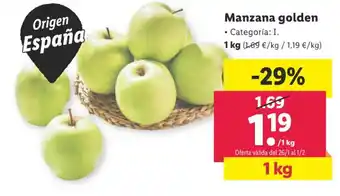 Lidl Manzana Golden 1 kg, oferta