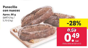 Lidl Panecillo Con Nueces oferta