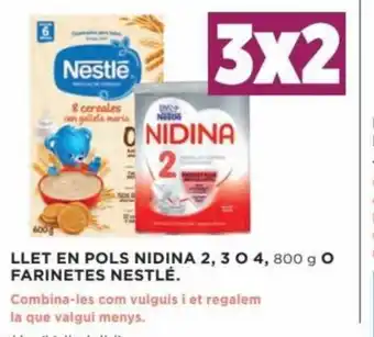 Hipercor Llet En Pols Nidina 2,3 0 4,800 g.o Farinetes Nestlé oferta