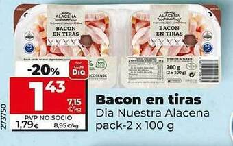 Dia Bacon en tiras dia nuestra alacena oferta