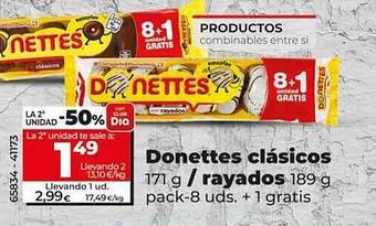 Dia Donettes clásicos rayados oferta