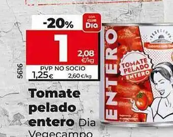 Dia Tomate pelado entero dia vegecampo oferta