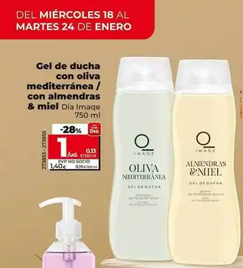 Dia Gel de ducha con oliva mediterránea con almendras & miel dia image oferta