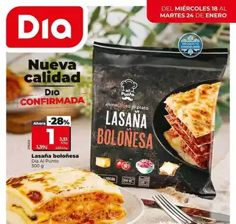 Dia Lasaña boloñesa di al punto oferta