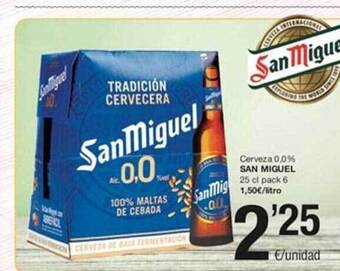 SPAR Cerveza 0.0% san miguel oferta